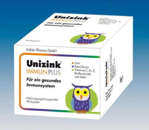 Unizink Immun Plus Kapseln für ein gesundes Immunsystem von Köhler Pharma